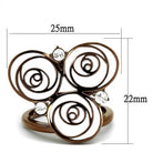 TK2841 IP Coffee light Stainless Steel Ring with - The Trendy Accessories Store