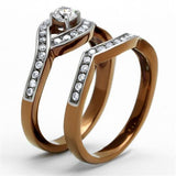 TK2953 Two Tone IP Light Brown (IP Light coffee) Ring - The Trendy Accessories Store