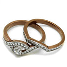TK2953 Two Tone IP Light Brown (IP Light coffee) Ring - The Trendy Accessories Store