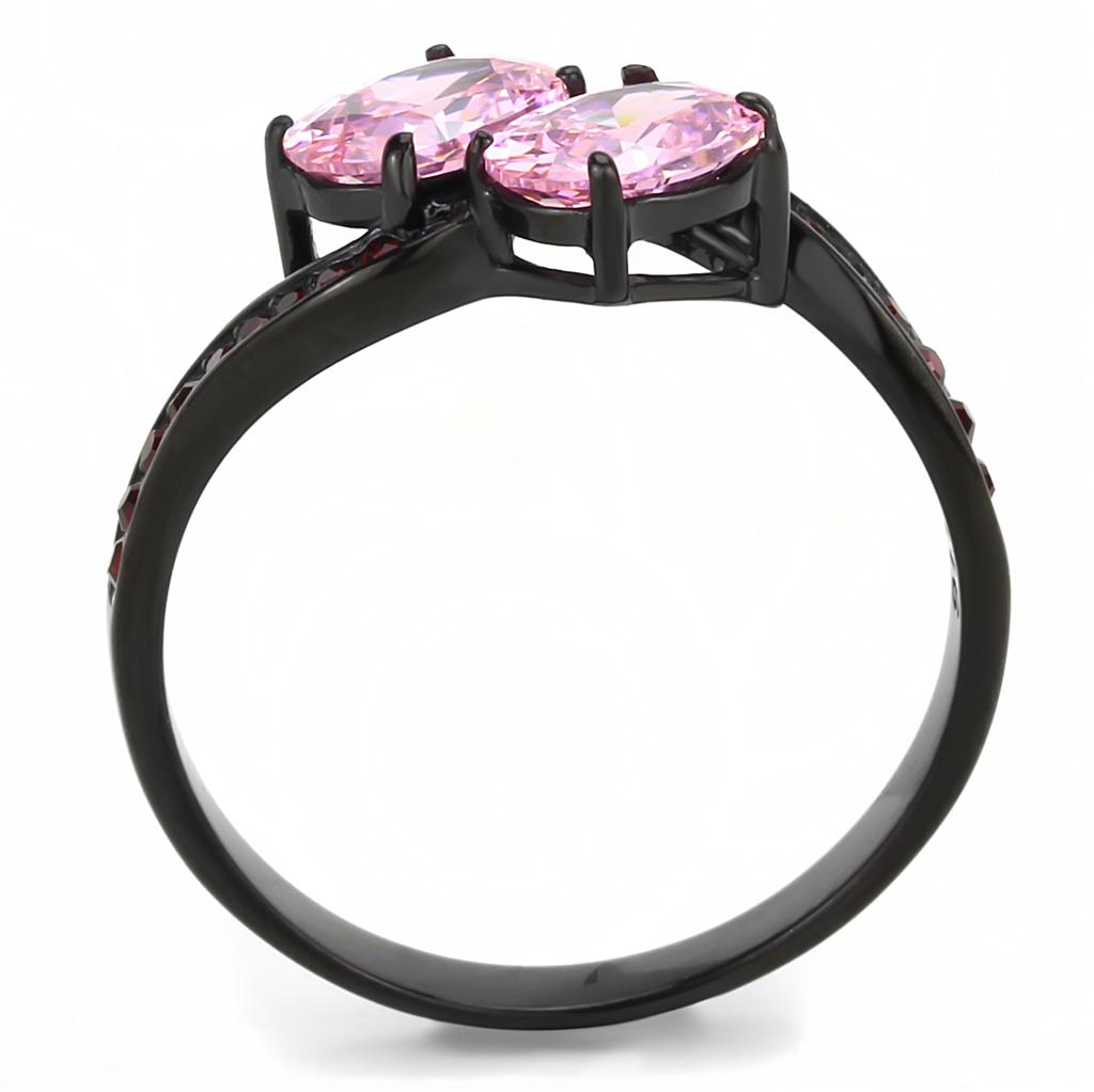 TK3444 IP Black(Ion Plating) Stainless Steel Ring - The Trendy Accessories Store