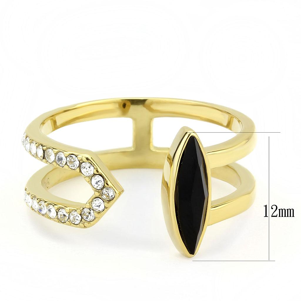 TK3591 IP Gold(Ion Plating) Stainless Steel Ring - The Trendy Accessories Store