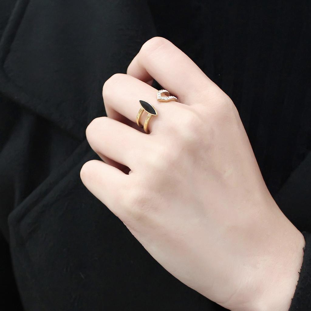 TK3591 IP Gold(Ion Plating) Stainless Steel Ring - The Trendy Accessories Store