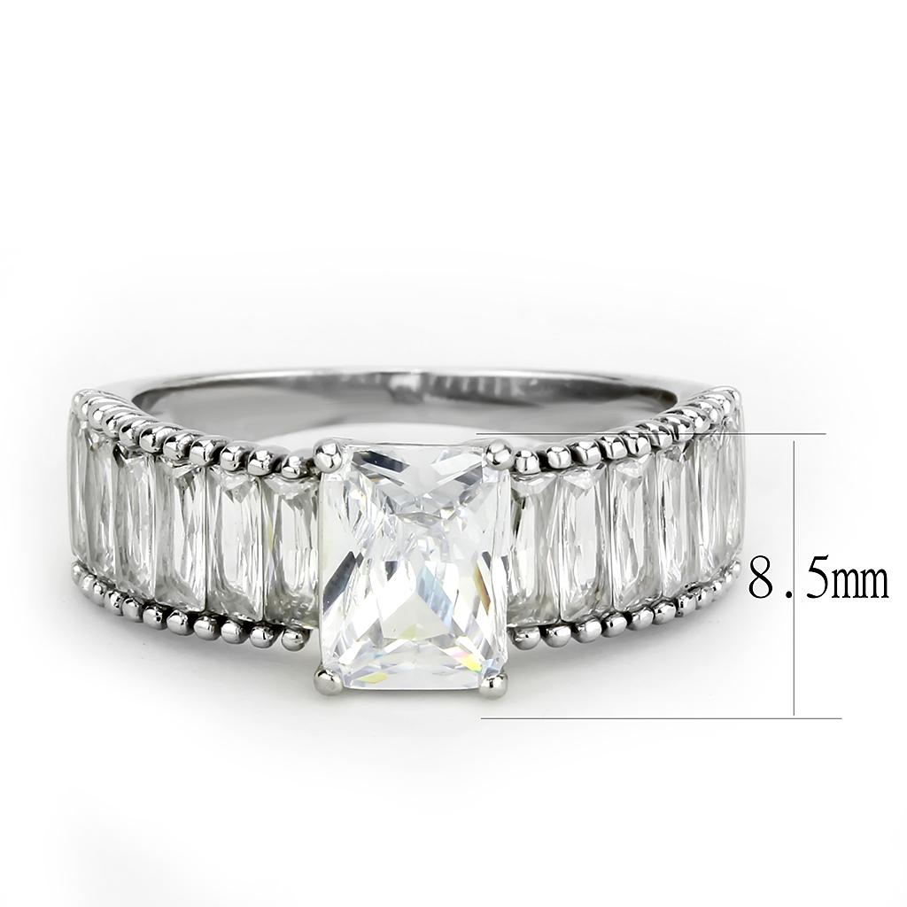 TK3608 No Plating Stainless Steel Ring with AAA - The Trendy Accessories Store