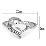 TS093 Rhodium 925 Sterling Silver Ring - The Trendy Accessories Store