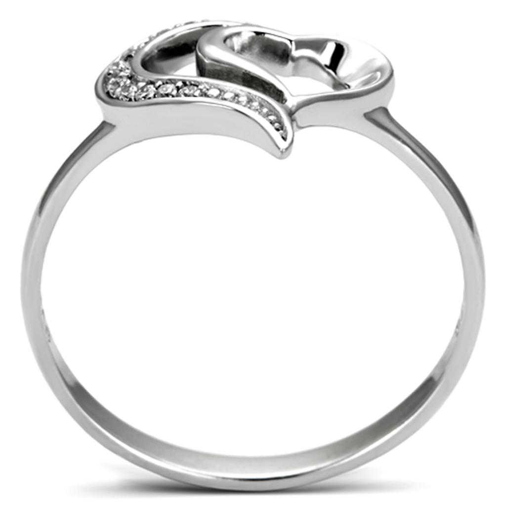 TS093 Rhodium 925 Sterling Silver Ring - The Trendy Accessories Store