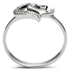 TS093 Rhodium 925 Sterling Silver Ring - The Trendy Accessories Store