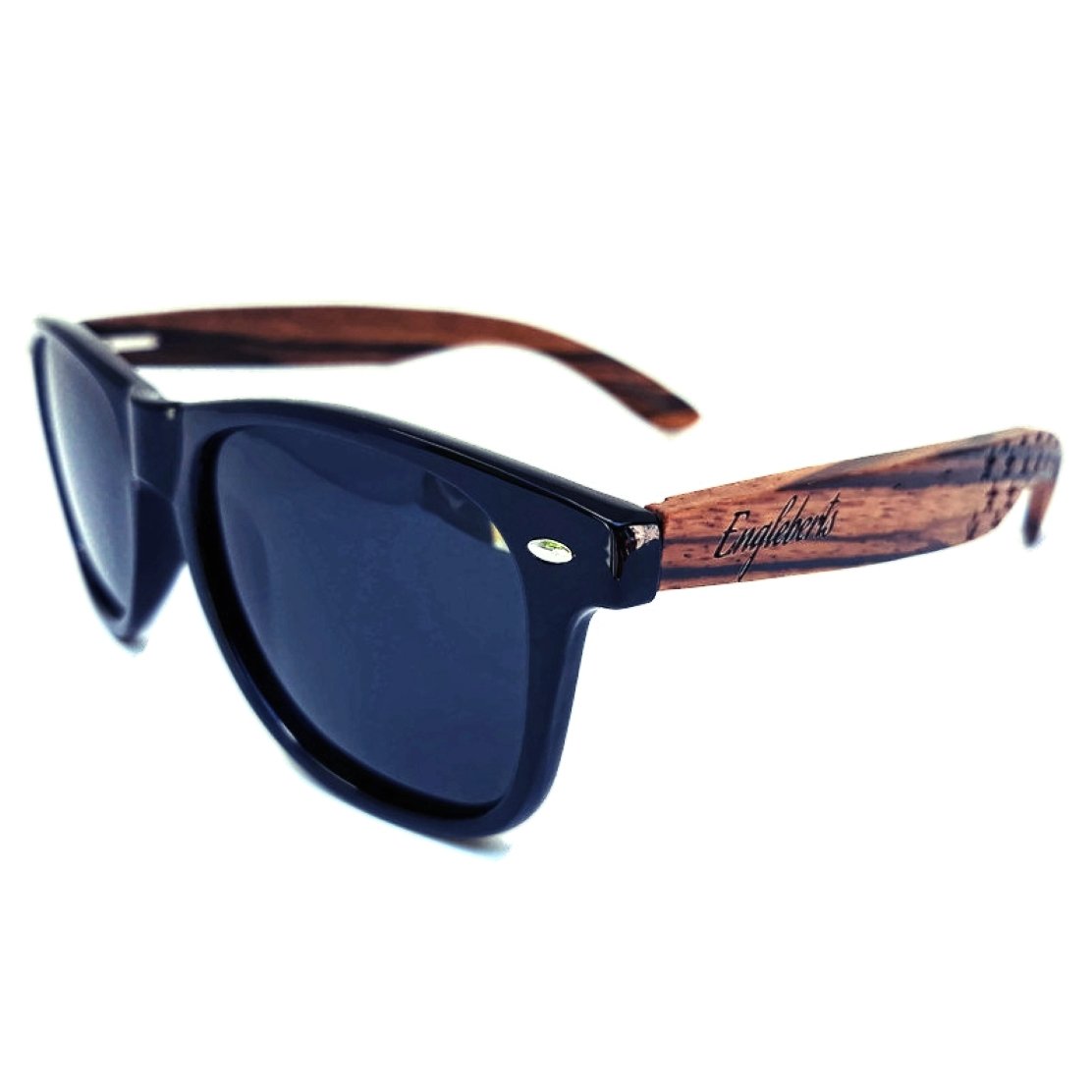 Zebrawood Sunglasses, Stars and Bars With Wooden Case, Polarized, - The Trendy Accessories Store