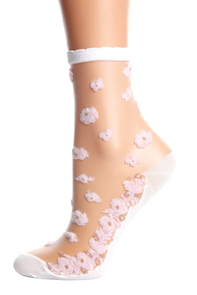 Sheer Princess White Socks for Women