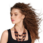 Black Bead Tribal Necklace - The Trendy Accessories Store