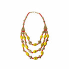 Mustard Bead Tribal Necklace - The Trendy Accessories Store