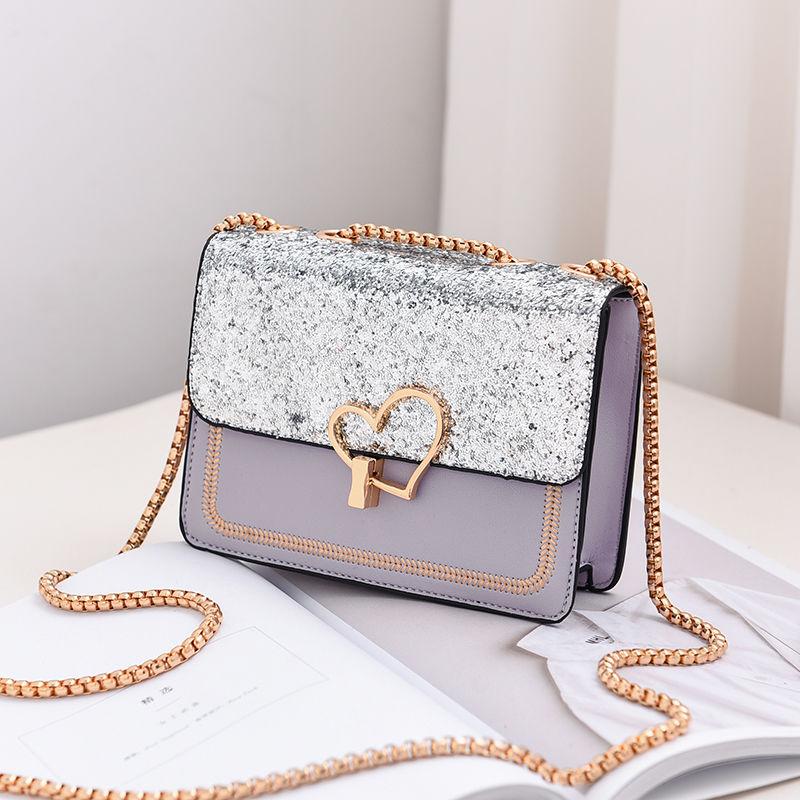 Little Fashion Shoulder Bags with Gold Plated Chain Handbag