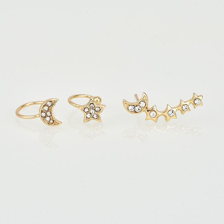 Moon & Star Earring and Cuff Set - The Trendy Accessories Store