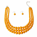 Multi Strand Bead Necklace Set - The Trendy Accessories Store