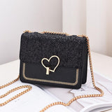 Little Fashion Shoulder Bags with Gold Plated Chain Handbag