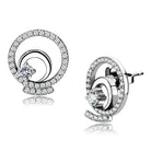Polished Stainless Steel Nina Earrings with AAA Grade Crystal Stone - The Trendy Accessories Store