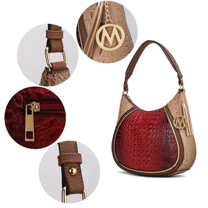 Emma Embossed Hobo Bag