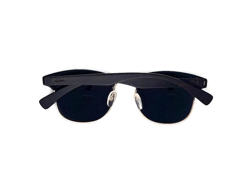 Midnight Black Bamboo Club Sunglasses, Polarized, HandCrafted - The Trendy Accessories Store