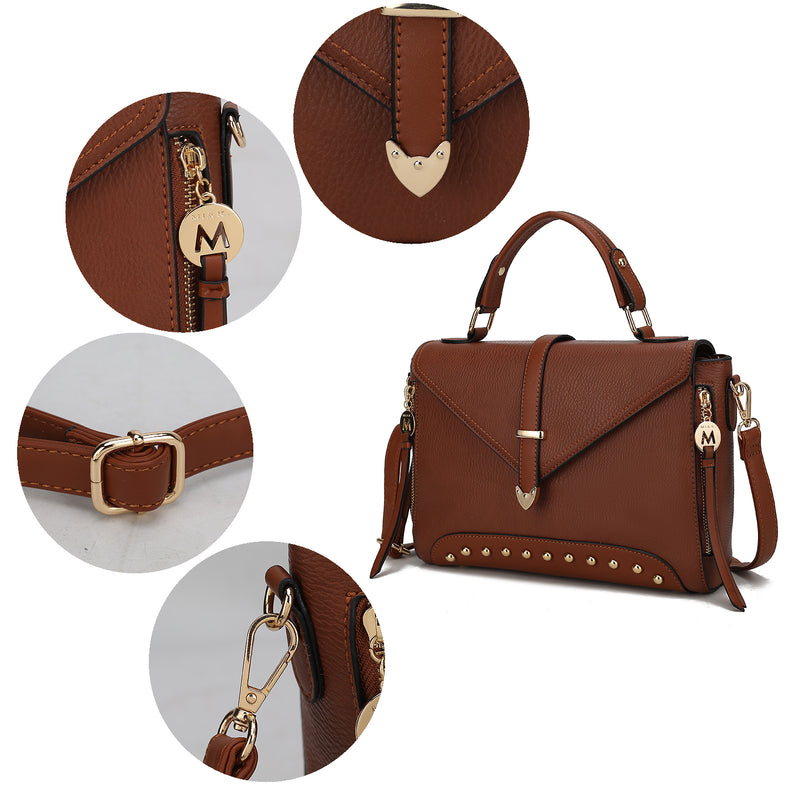 Angolina Leather Satchel Bag