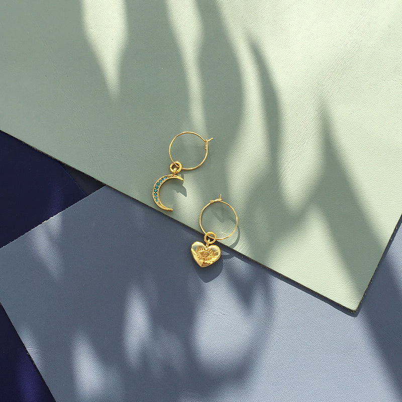 Crystal Moon Earrings - The Trendy Accessories Store