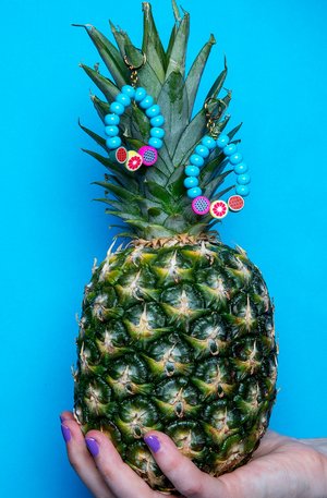 Juicy Blue and Pink Fruit Earrings - The Trendy Accessories Store