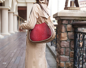 Emma Embossed Hobo Bag