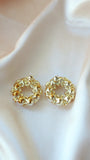 14 Karats Gold Plated Vintage Geometric Stud Earrings - The Trendy Accessories Store