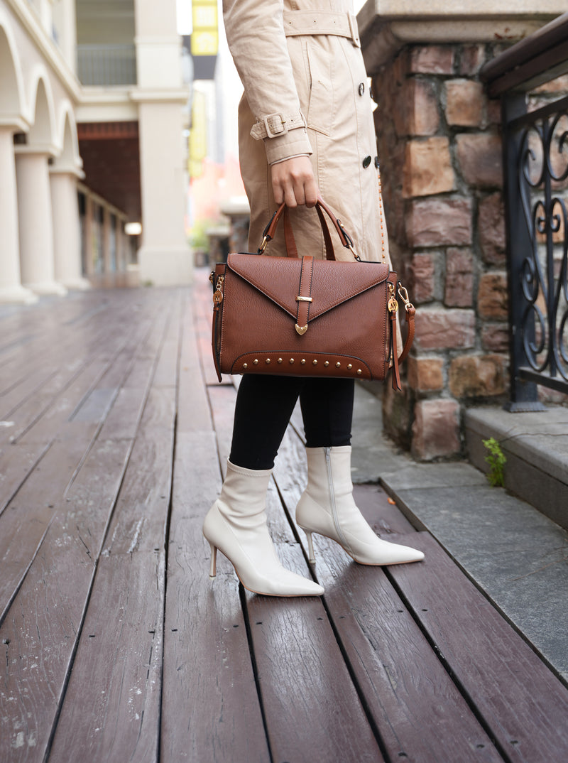 Angolina Leather Satchel Bag