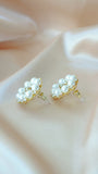 14 Karats Gold Plated Vintage Geometric Stud Earrings - The Trendy Accessories Store