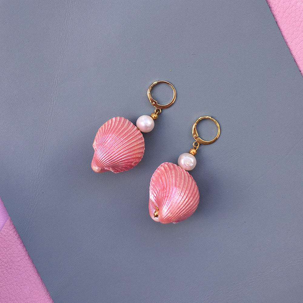 Candy theme Shell Pearl Earrings - The Trendy Accessories Store