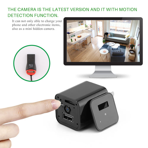 Hidden Camera HD 1080P USB Charger Home Security - The Trendy Accessories Store