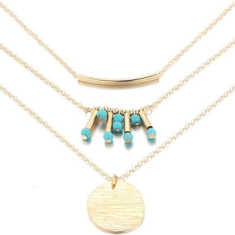 Turquoise Multilayer Necklace - The Trendy Accessories Store