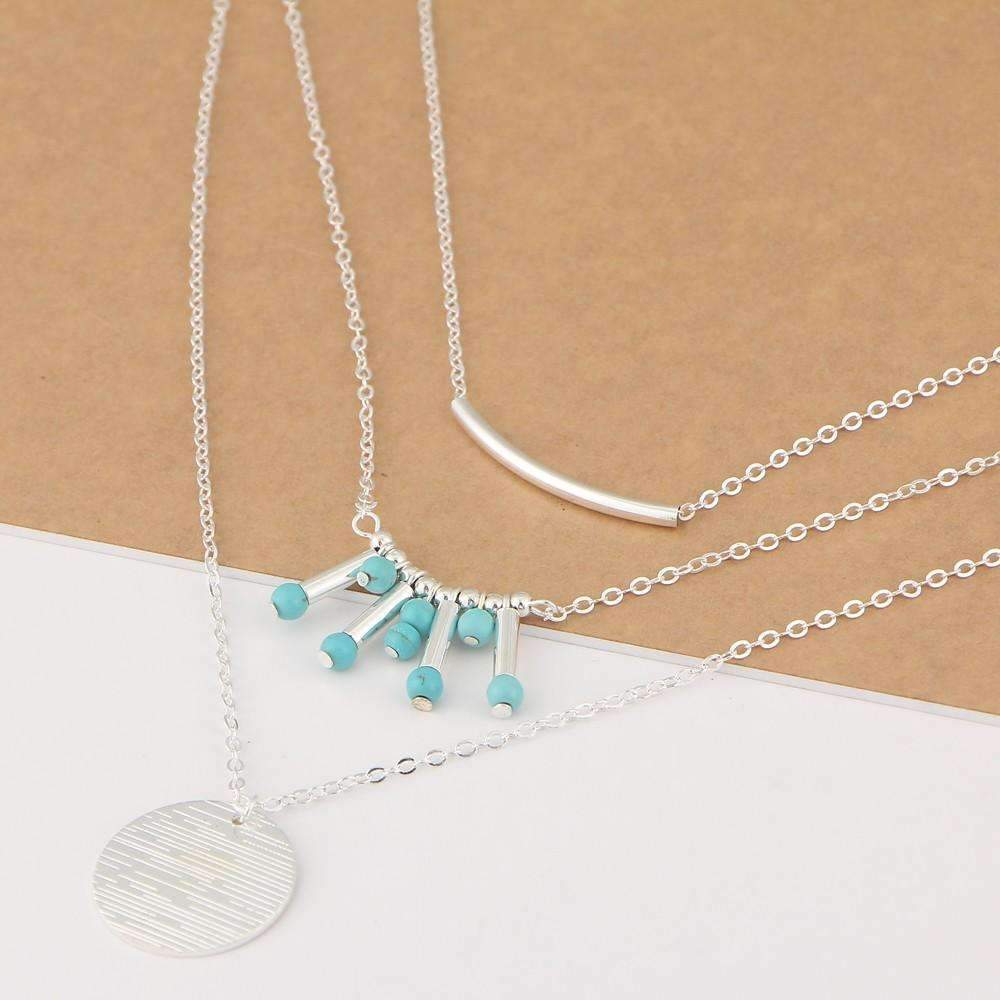 Turquoise Multilayer Necklace - The Trendy Accessories Store