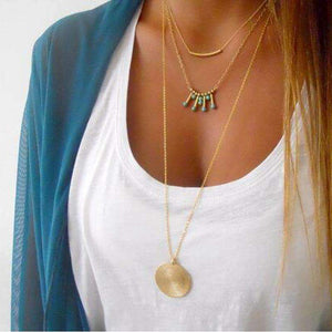 Turquoise Multilayer Necklace - The Trendy Accessories Store