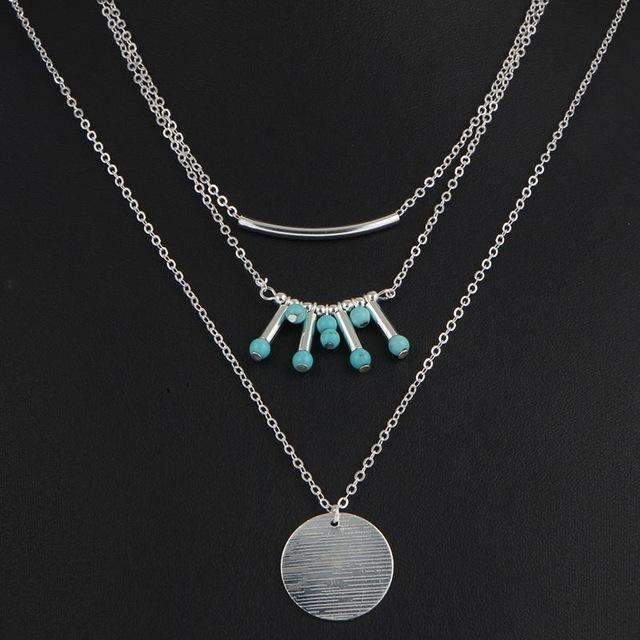 Turquoise Multilayer Necklace - The Trendy Accessories Store