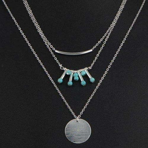 Turquoise Multilayer Necklace - The Trendy Accessories Store