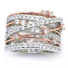 Crystal Crossover Ring - The Trendy Accessories Store