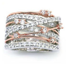 Crystal Crossover Ring - The Trendy Accessories Store