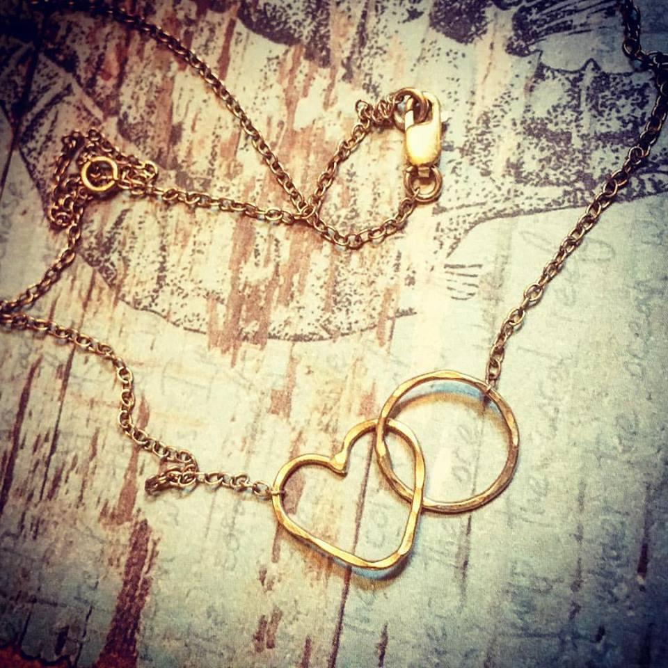 Namaste Necklace - Heart and Circle Infinity Necklace - The Trendy Accessories Store