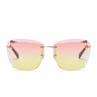 Yellow Tint Rimless Square Glasses - The Trendy Accessories Store