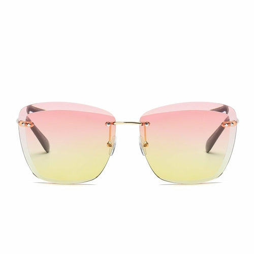 Yellow Tint Rimless Square Glasses - The Trendy Accessories Store