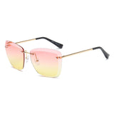 Yellow Tint Rimless Square Glasses - The Trendy Accessories Store