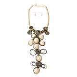 Black Cord and Pearl Necklace Set - The Trendy Accessories Store