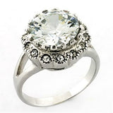 LOA638 Rhodium 925 Sterling Silver Ring with AAA - The Trendy Accessories Store