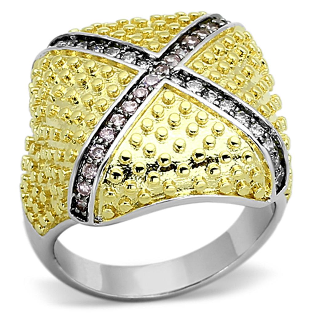 LOA878 Rhodium+Gold+ Ruthenium Brass Ring - The Trendy Accessories Store