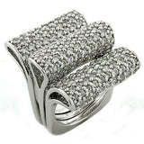 LOAS1047 Rhodium 925 Sterling Silver Ring - The Trendy Accessories Store
