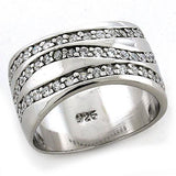 LOAS1178 Rhodium 925 Sterling Silver Ring with AAA