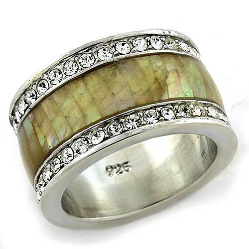 LOAS1180 Rhodium 925 Sterling Silver Ring - The Trendy Accessories Store