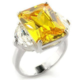 LOAS828 High-Polished 925 Sterling Silver Ring With Stunning Stone
