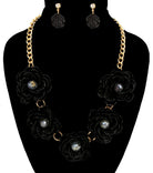 Five Flowers Necklace Set - The Trendy Accessories Store