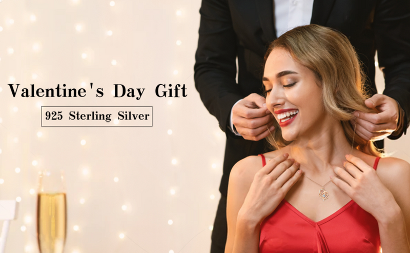 Valentine Day Suprise For Her with Dual Heart Necklace